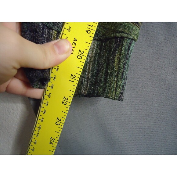 Simply Vera Wang 3/4 Sleeves Green Vertical Stripe Banded Bottom W/Tie Sz Small - Picture 6 of 8